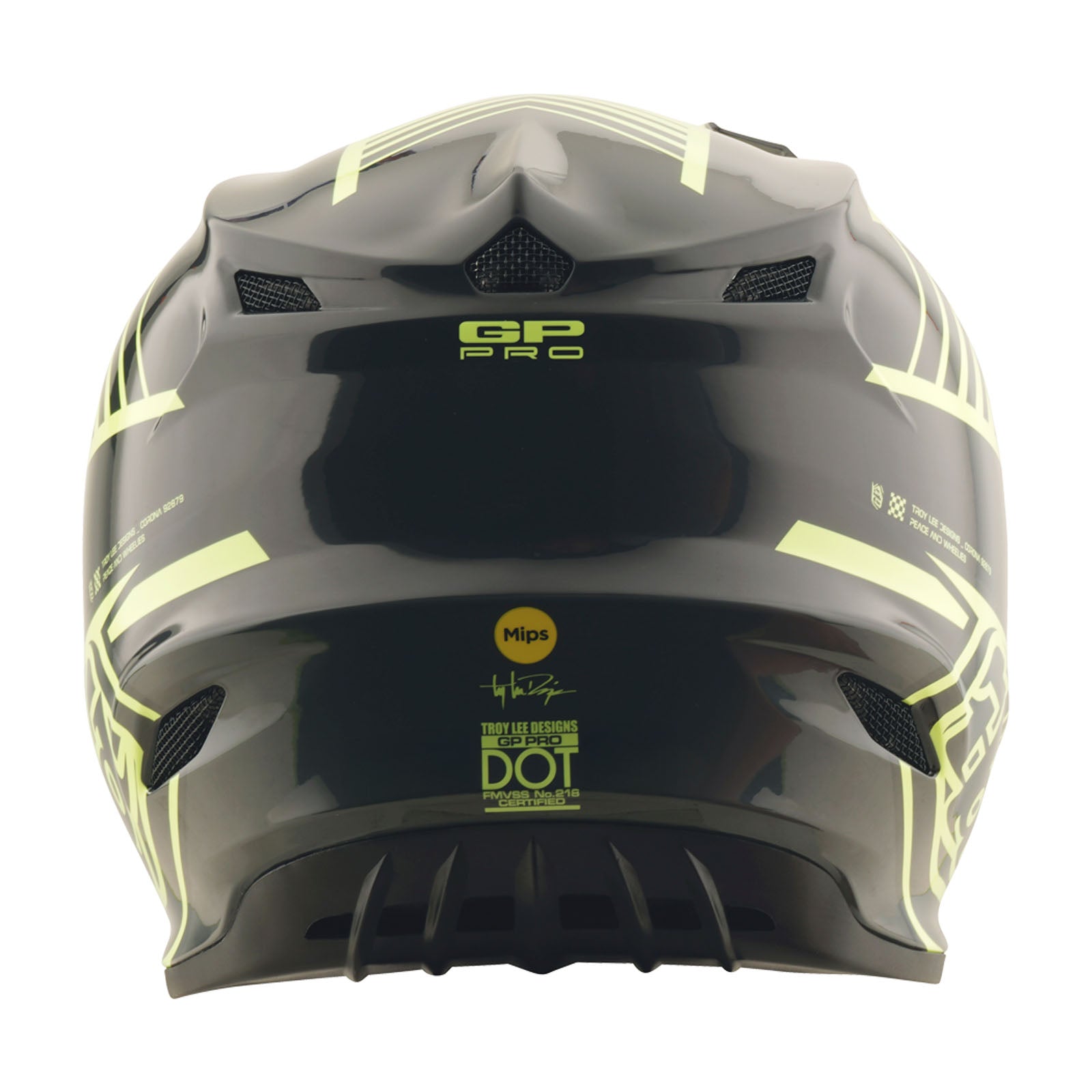 Casco Troy Lee Designs GP Pro Segment Mips Amarillo Flúor/Negro Ligero Motocross