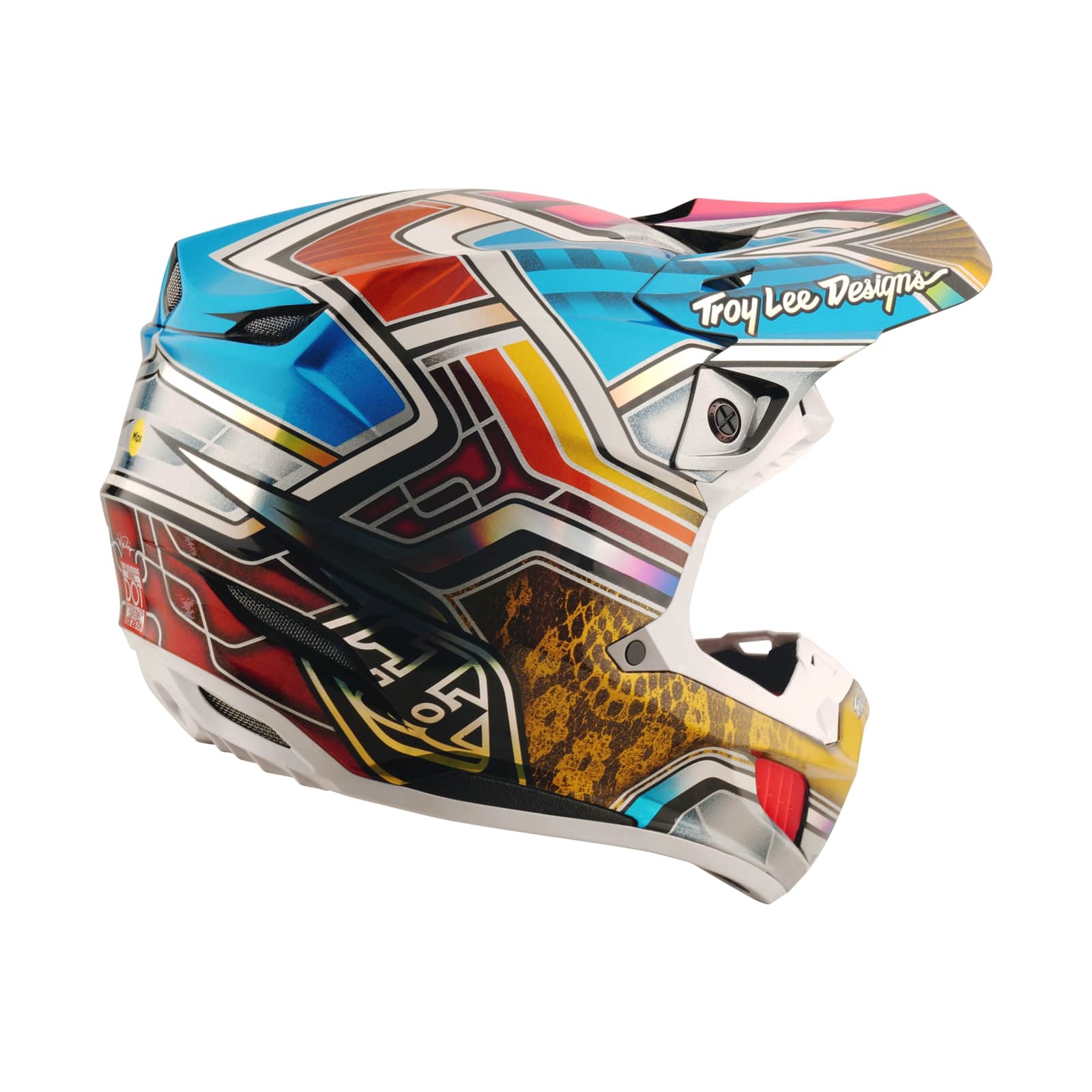 Casco Motocross Carbono SE5 MIPS Integrado Lowrider Plateado Protección Superior Ligero