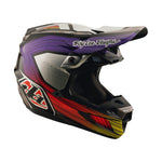 Casco TLD SE5 Carbono Mips Integral Motocross Enduro Rayas Negro Púrpura
