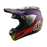 Casco TLD SE5 Carbono Mips Integral Motocross Enduro Rayas Negro Púrpura