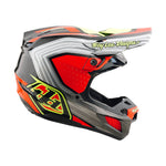 Casco Troy Lee Designs SE5 Composite Mips Rayas Negro/Infrarrojo Protección Motocross