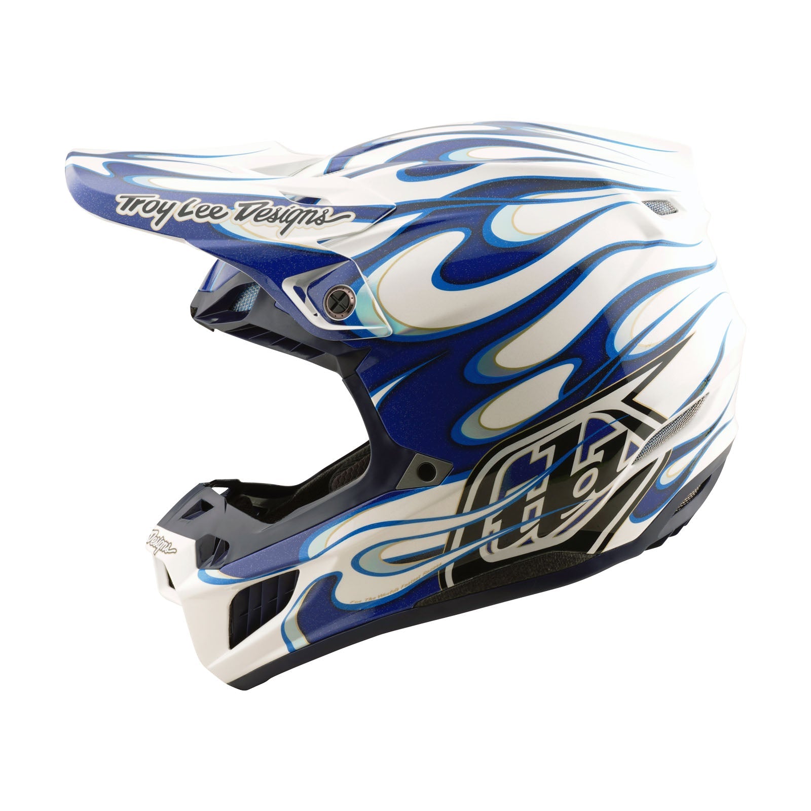 Casco Troy Lee Designs SE5 Compuesto Azul Torched MIPS Integra Protección Off-Road
