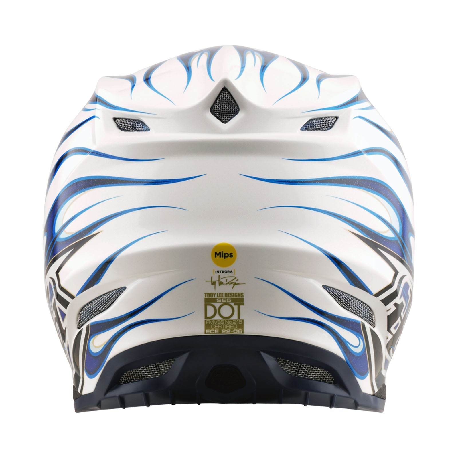 Casco Troy Lee Designs SE5 Compuesto Azul Torched MIPS Integra Protección Off-Road