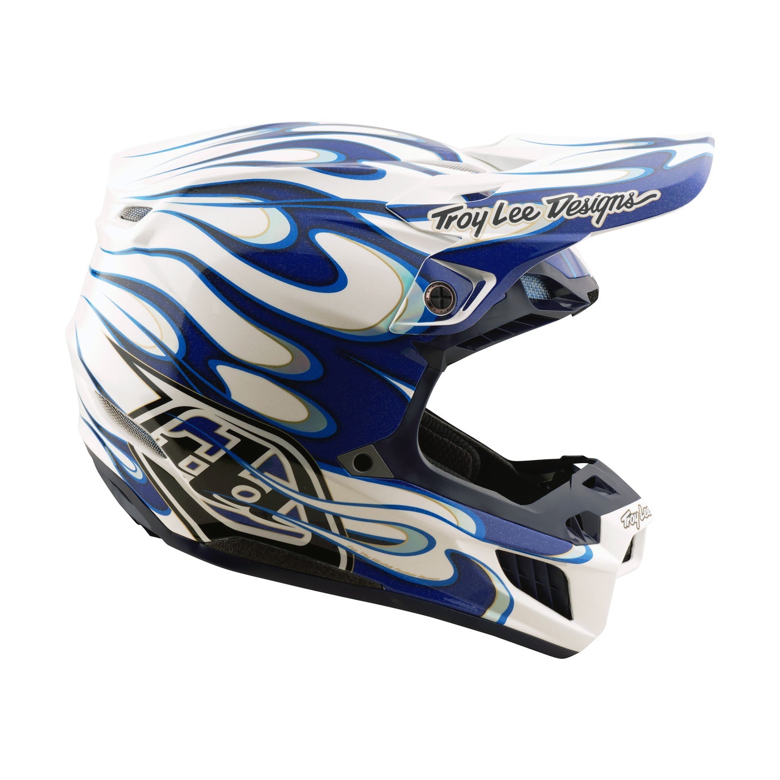 Casco Troy Lee Designs SE5 Compuesto Azul Torched MIPS Integra Protección Off-Road