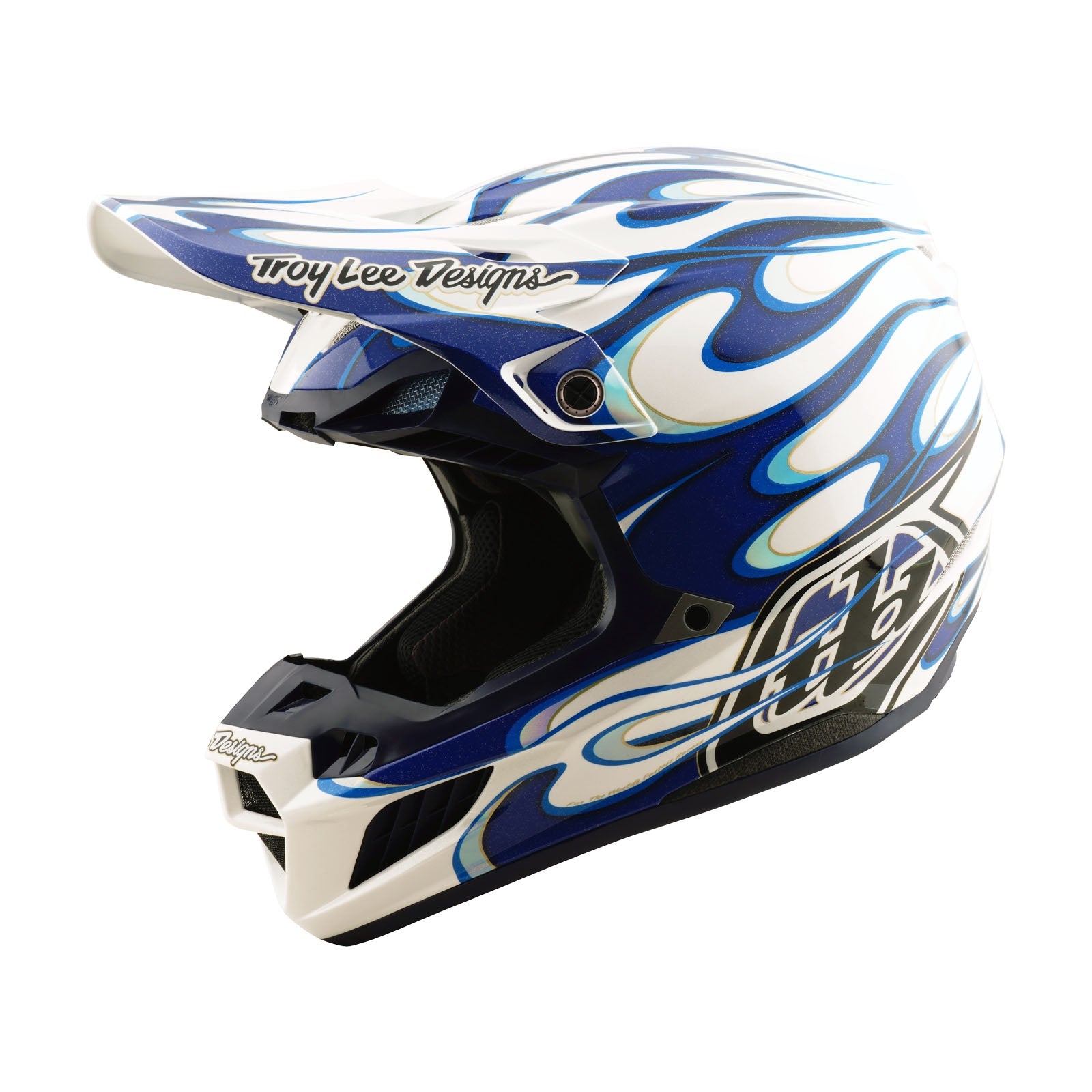 Casco Troy Lee Designs SE5 Compuesto Azul Torched MIPS Integra Protección Off-Road