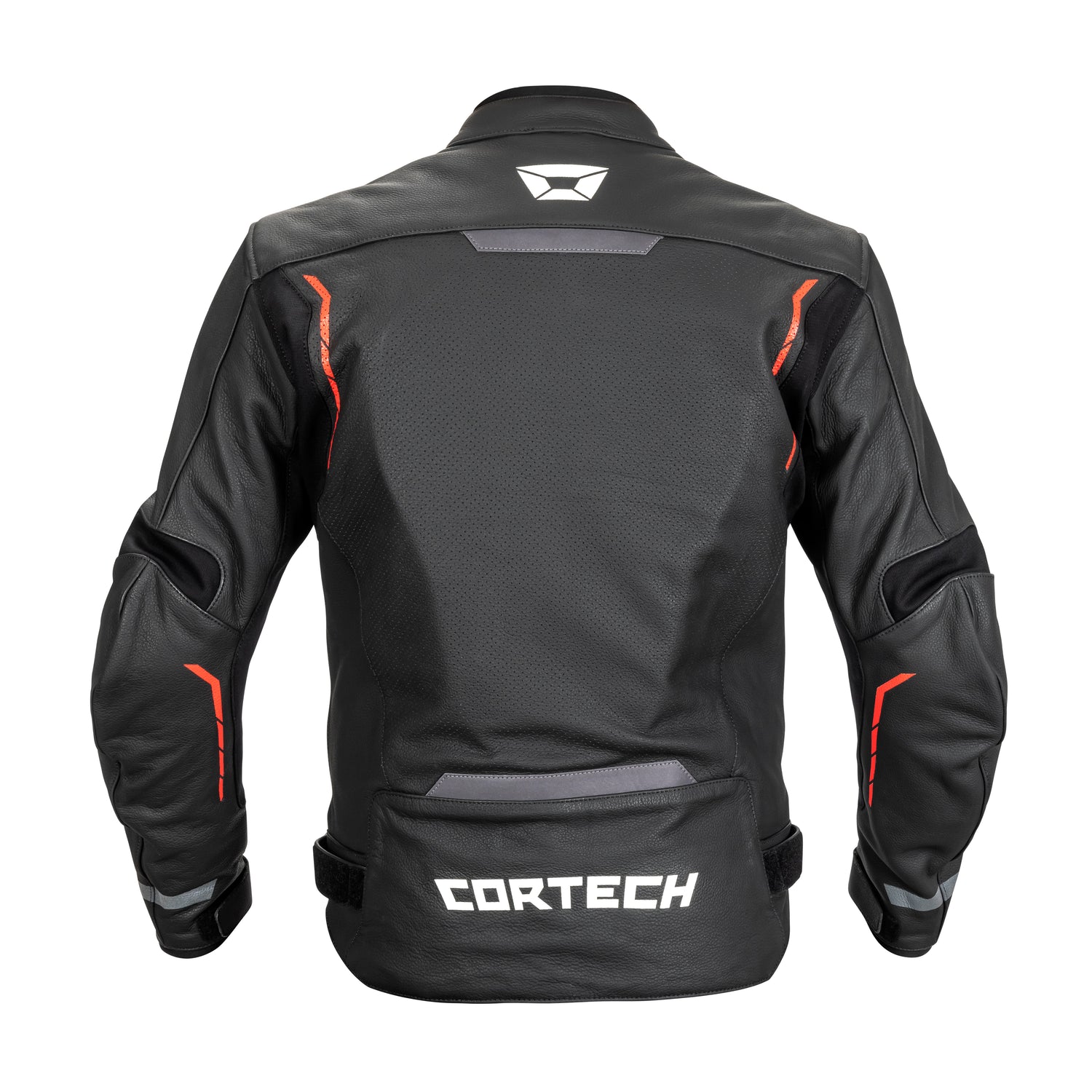 CHAQUETA CORTECH CHICANE CUERO NEGRO/ROJO