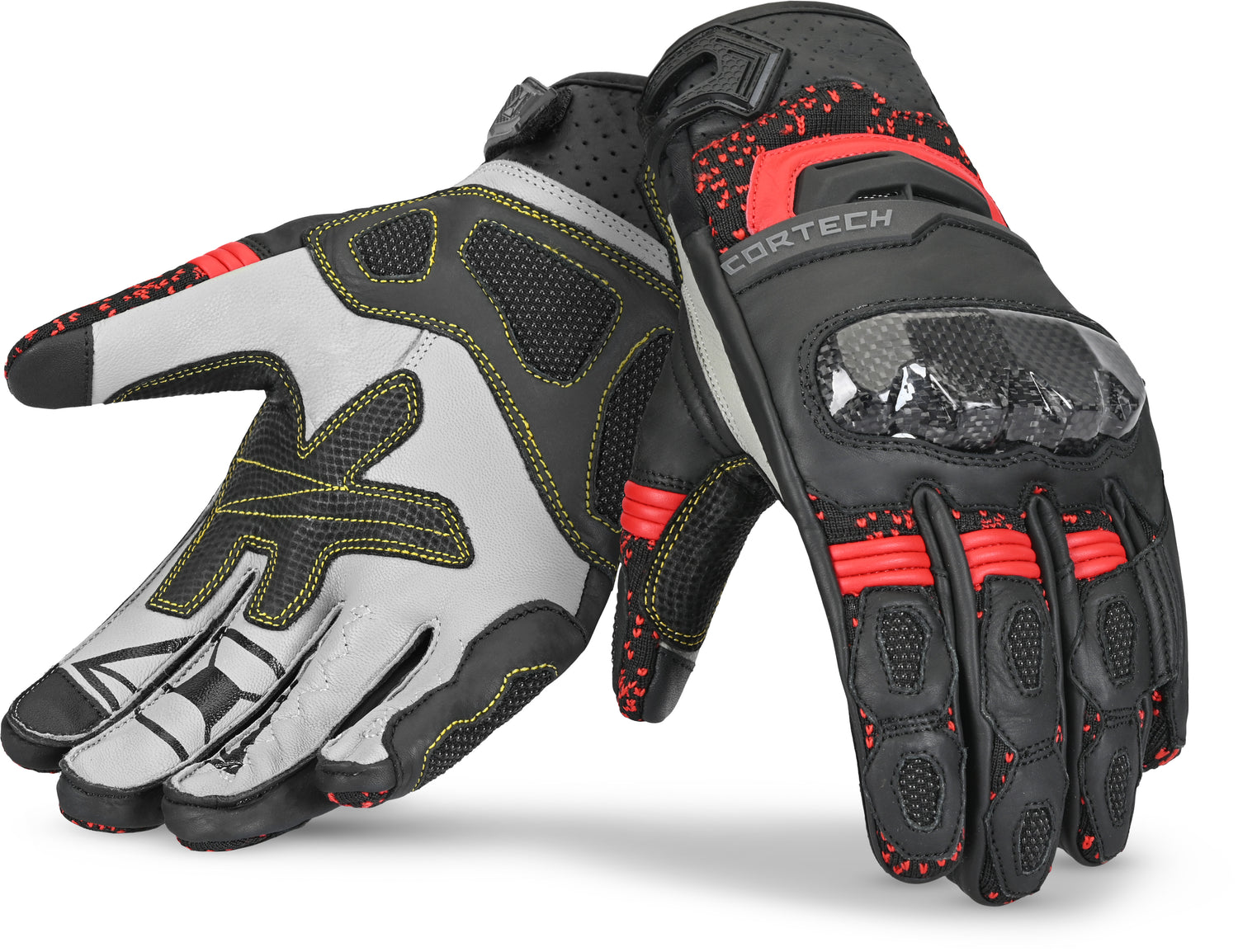GUANTES CORTECH REVO ST V2 NEGROS/ROJOS