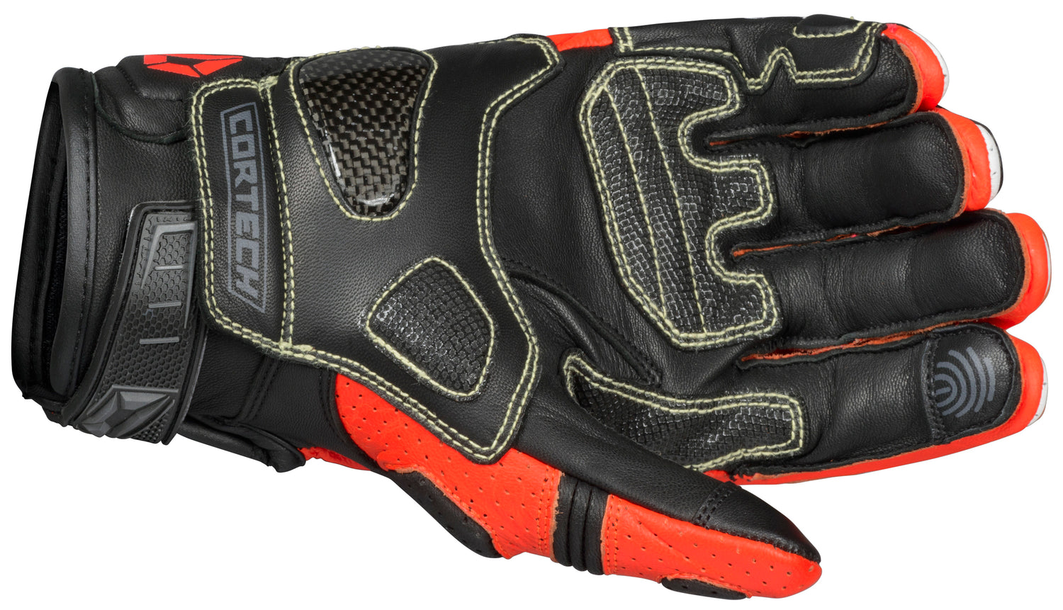 GUANTES PARA MOTOCICLETA CORTECH REVO SPORT ST ROJO Y BLANCO PARA HOMBRE
