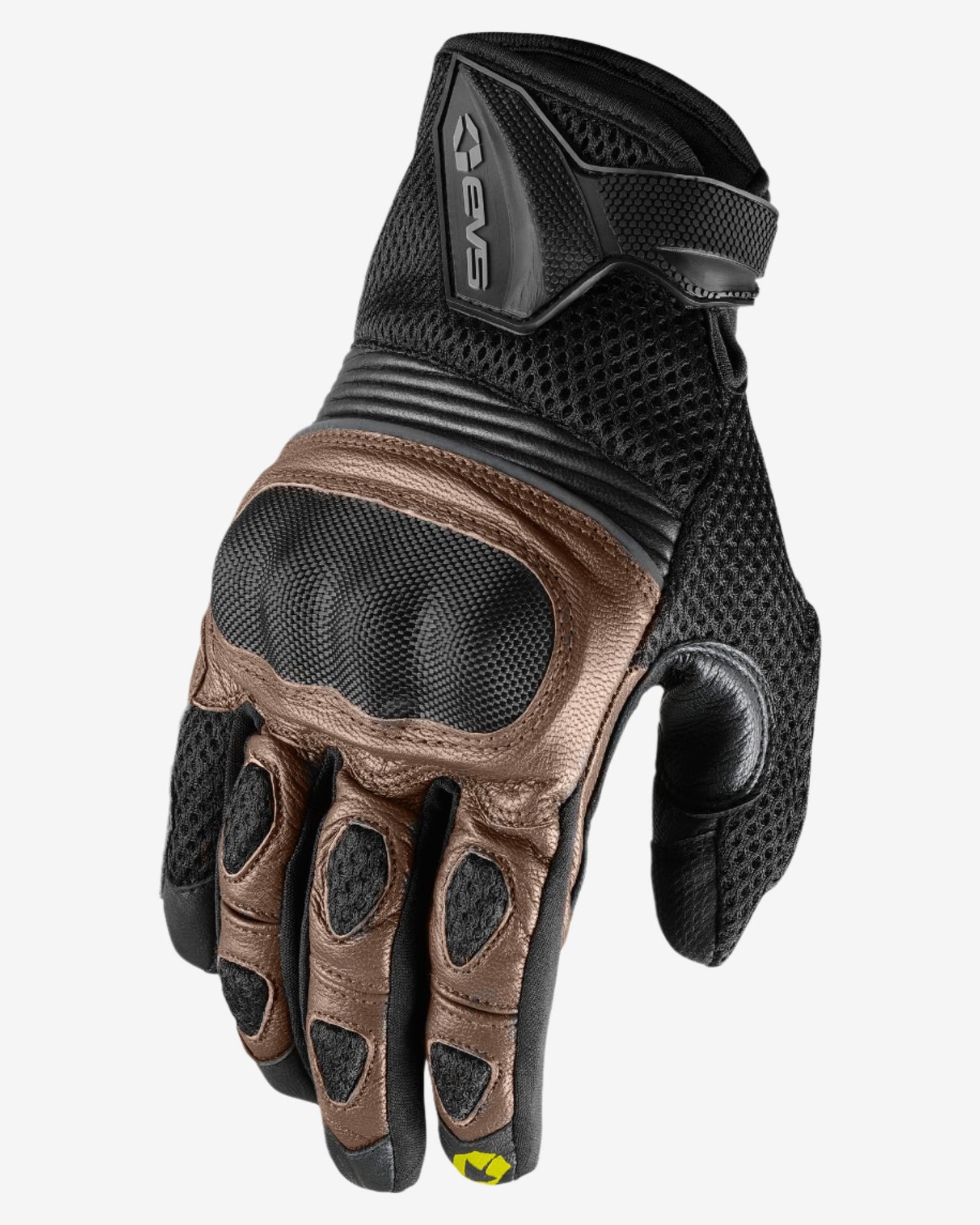 Guantes Moto EVS Sports Assen Cuero y Malla Protección Carbono Transpirable