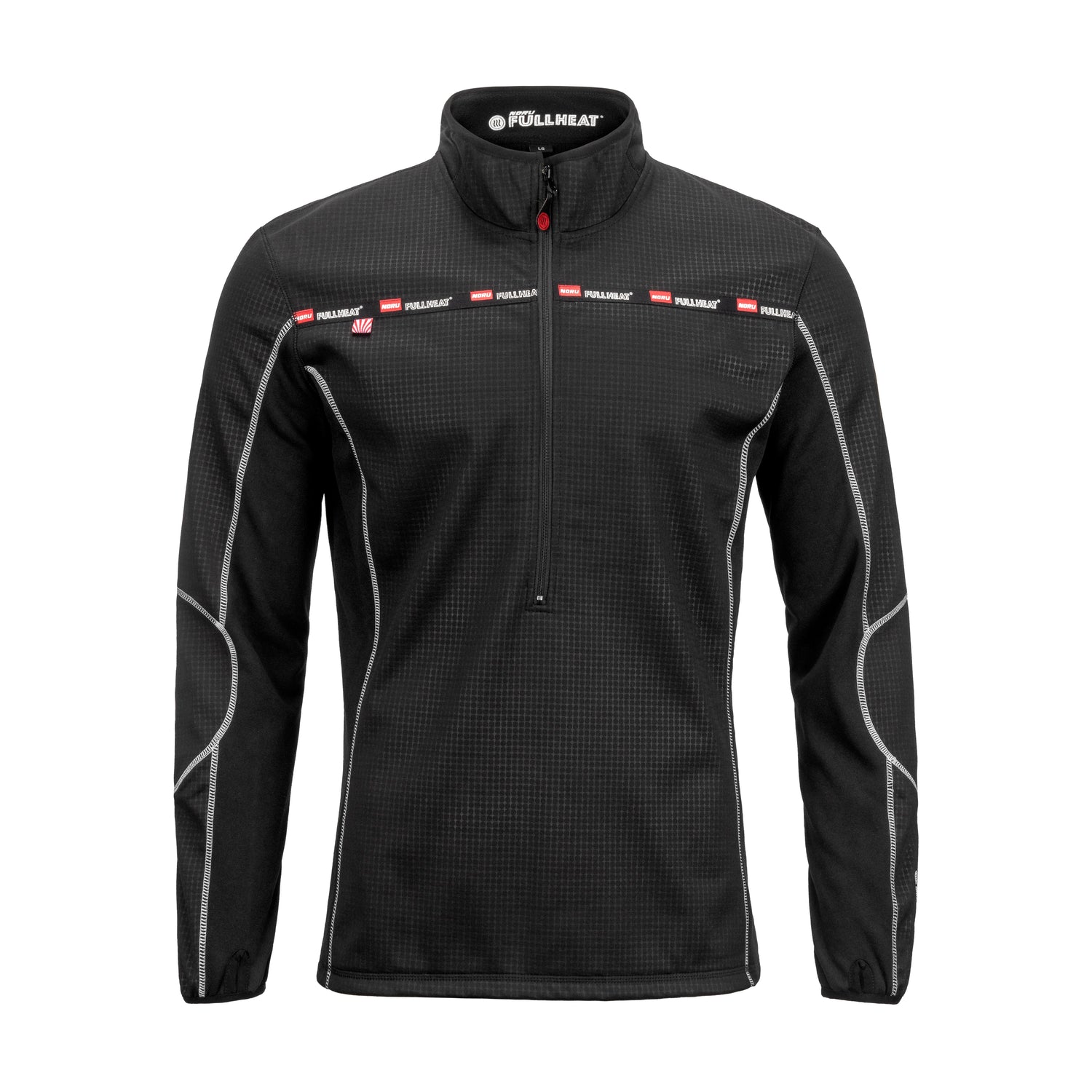 BUZO NORU FULL HEAT HALF ZIP NEGRO