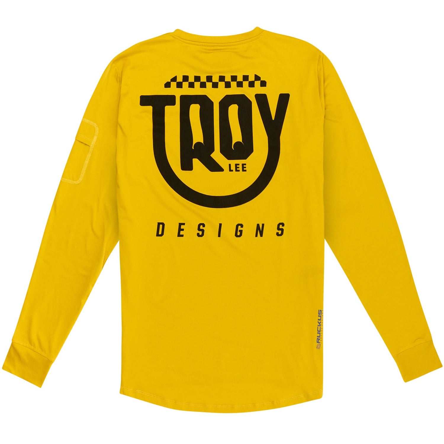 CAMISETA MANGA LARGA TROY LEE DESIGNS RUCKUS EYEZ AZAFRÁN TÉCNICA CICLISMO ALTO RENDIMIENTO