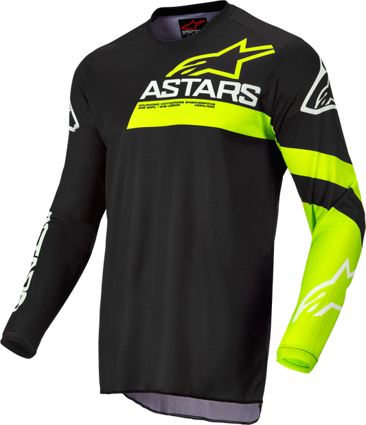 JERSEY ALPINESTARS FLUID CHASER NEGRO/AMARILLO FLUORESCENTE