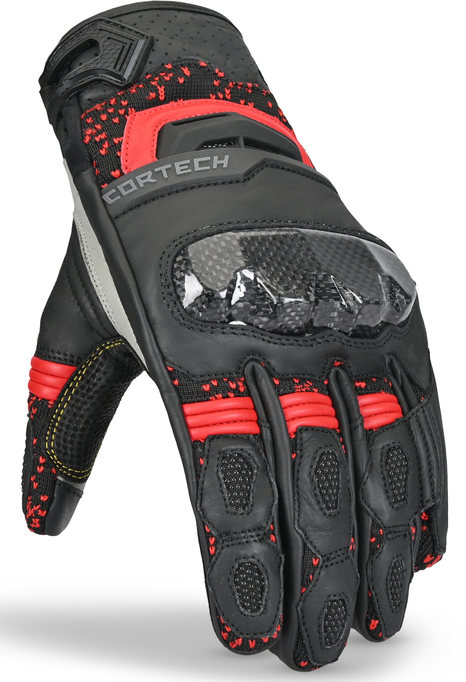 GUANTES CORTECH REVO ST V2 NEGROS/ROJOS