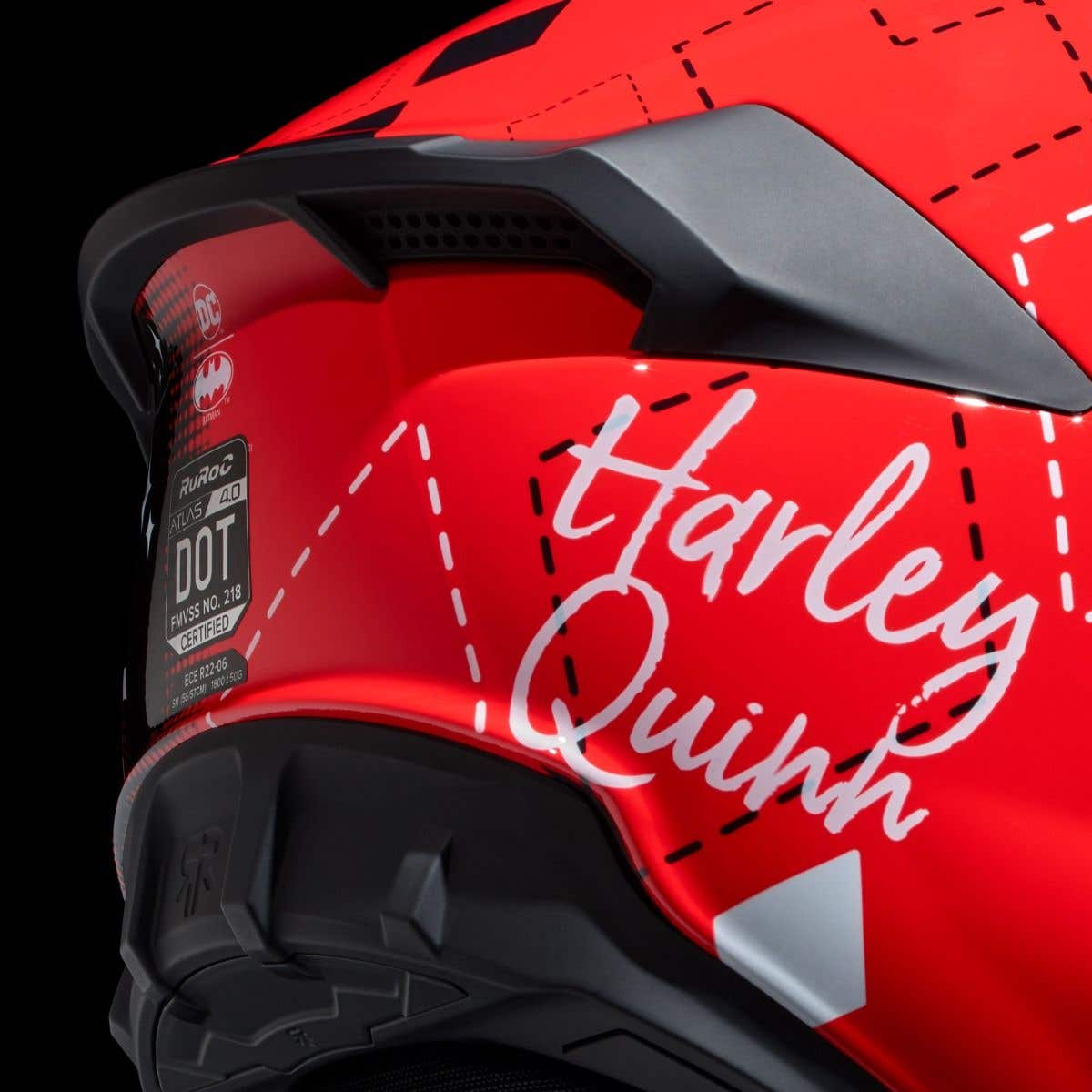 Casco Integral Ruroc Atlas 4 Harley Quinn Fibra Carbono Bluetooth Protección Avanzada