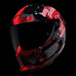 Casco Integral Ruroc Atlas 4 Harley Quinn Fibra Carbono Bluetooth Protección Avanzada