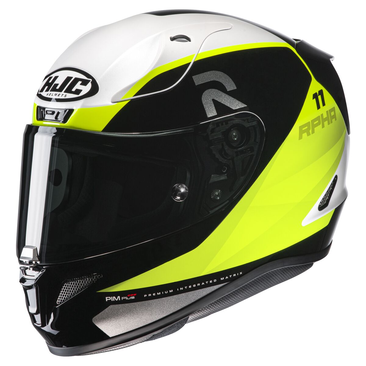 CASCO INTEGRAL RPHA 11 PRO TEXEN NEGRO AMARILLO FLUORESCENTE
