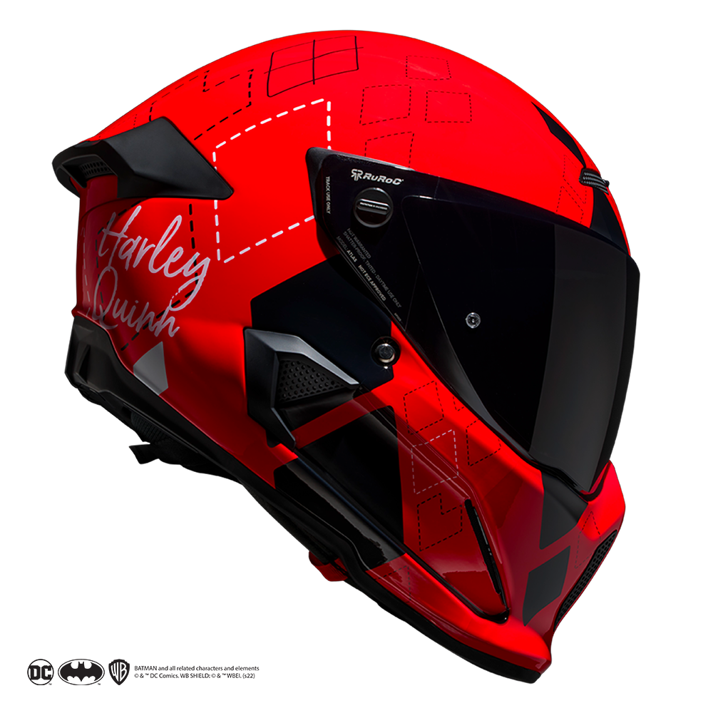 Casco Integral Ruroc Atlas 4 Harley Quinn Fibra Carbono Bluetooth Protección Avanzada