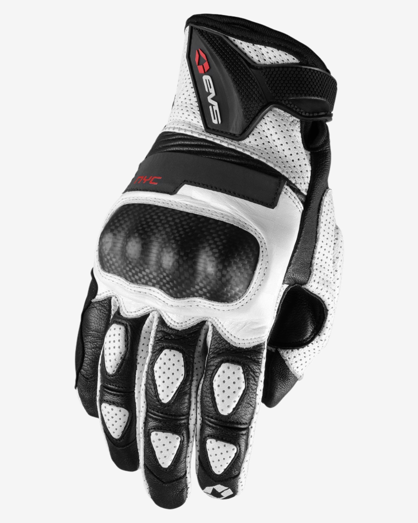 Guantes EVS Sports NYC Street Cuero Alta Resistencia Impacto Carbono Pantalla Táctil