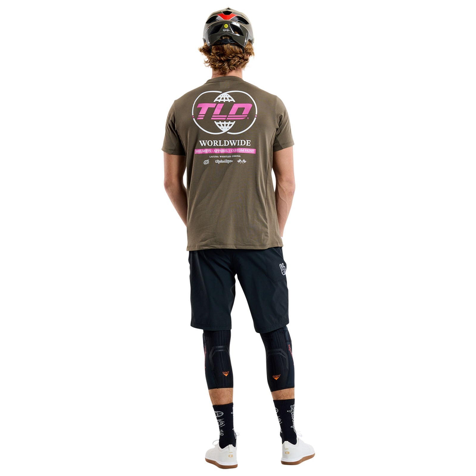 Camiseta Ciclismo Manga Corta Skyline Ride Tee Troy Lee Designs Alcaparra Rendimiento Superior