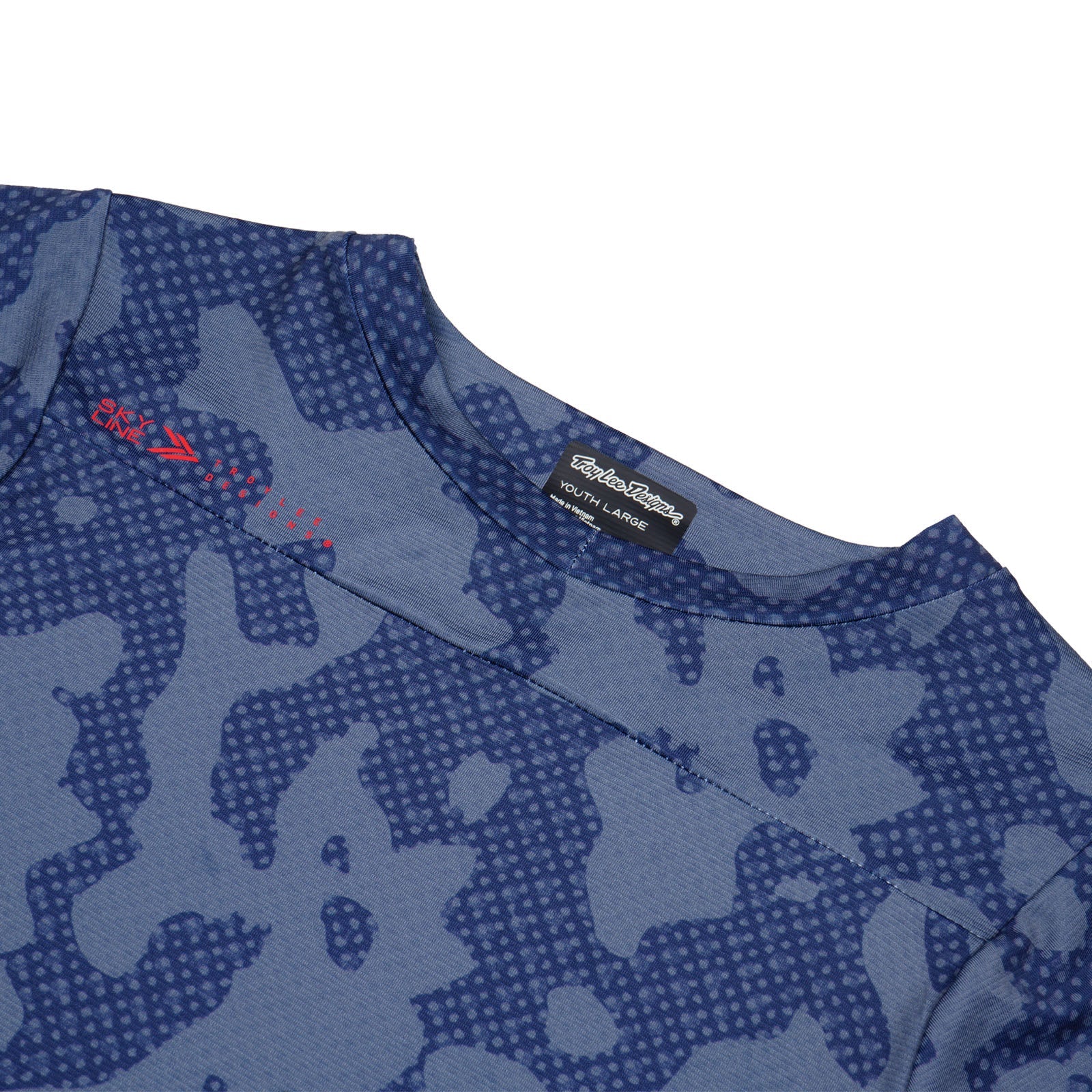 Maillot Ciclismo Juvenil Troy Lee Designs Skyline Scrubland Azul Acero Transpirable MTB