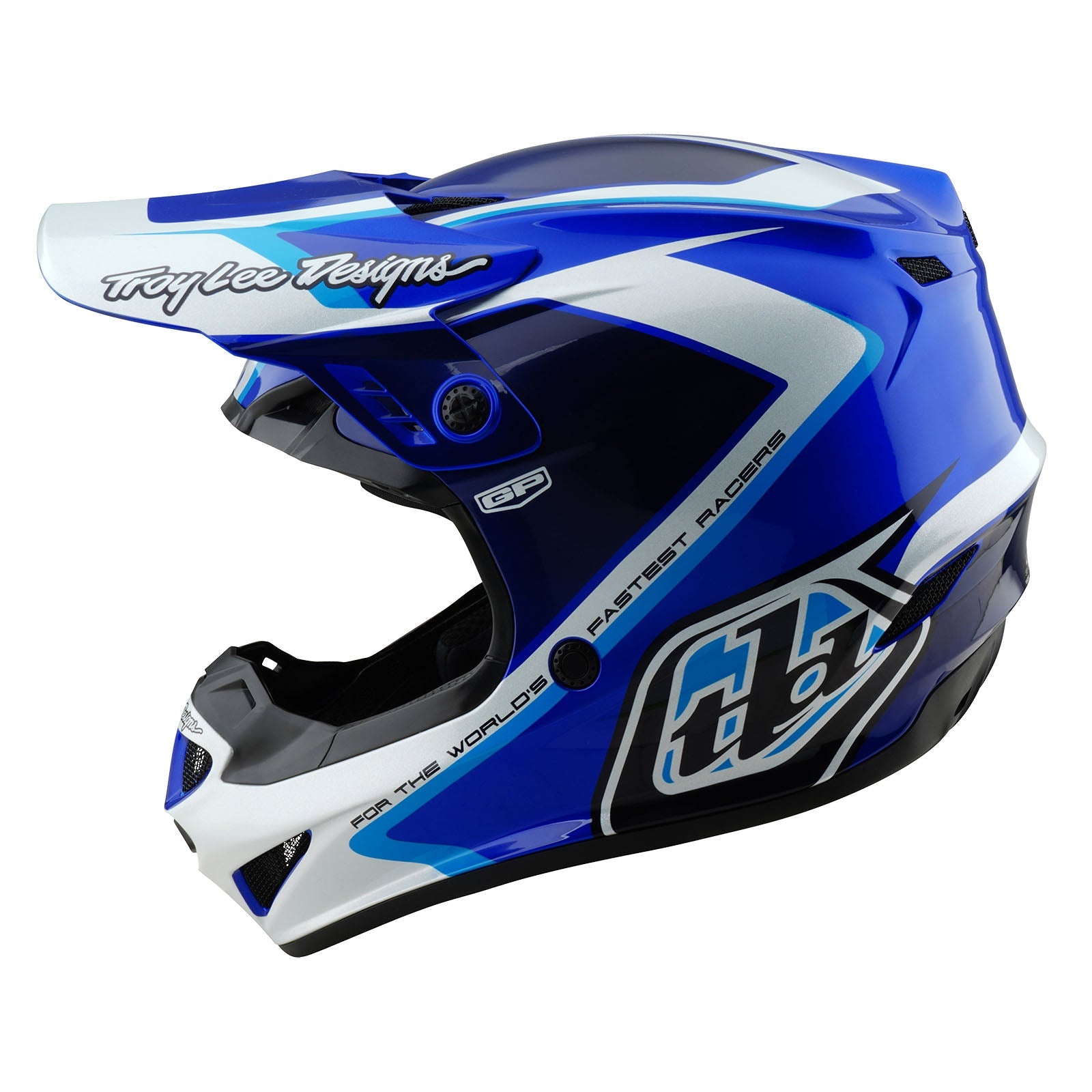 Casco Troy Lee Designs GP Shutter Azul: Protección MX Ligera y Segura