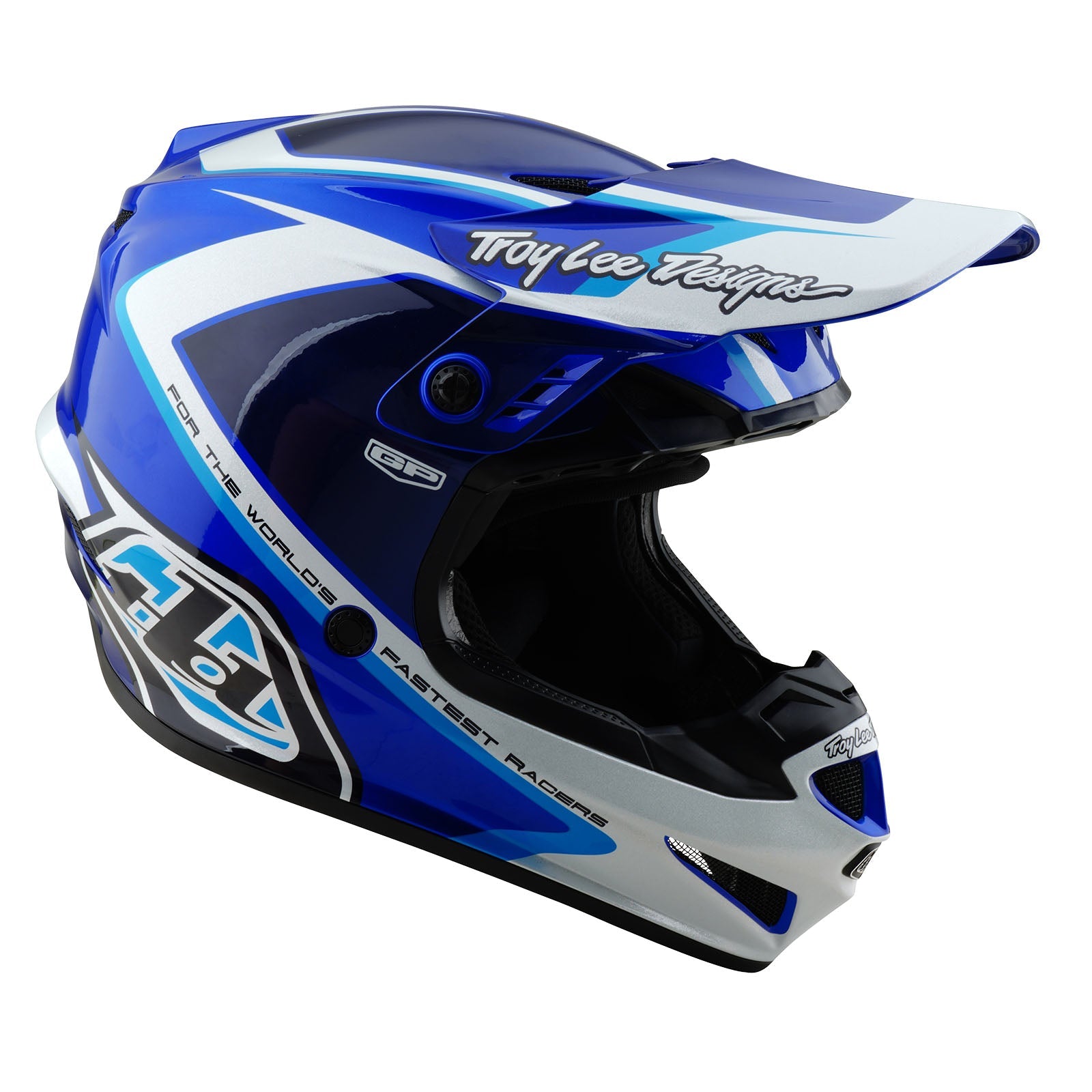 Casco Troy Lee Designs GP Shutter Azul: Protección MX Ligera y Segura