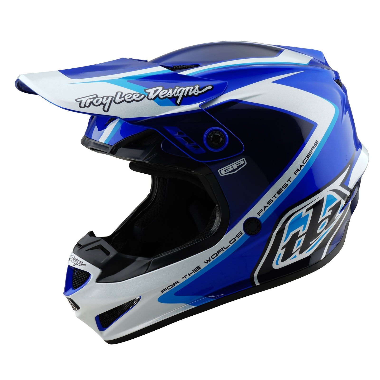 Casco Troy Lee Designs GP Shutter Azul: Protección MX Ligera y Segura