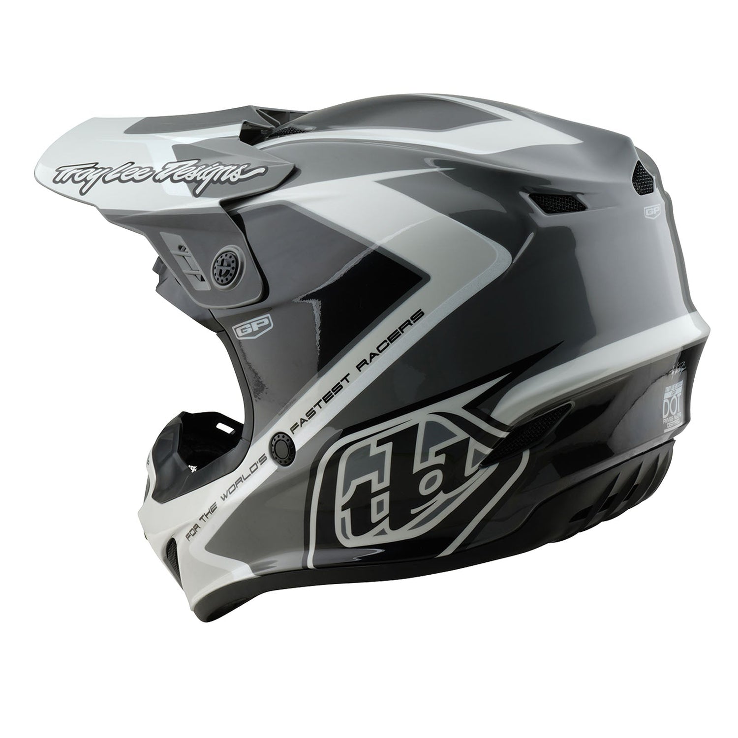 Casco Troy Lee Designs GP Shutter Gris: Protección Superior Off-Road, Ligero Cómodo