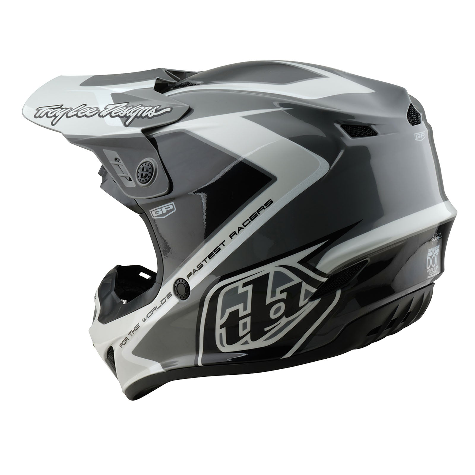 Casco Troy Lee Designs GP Shutter Gris: Protección Superior Off-Road, Ligero Cómodo