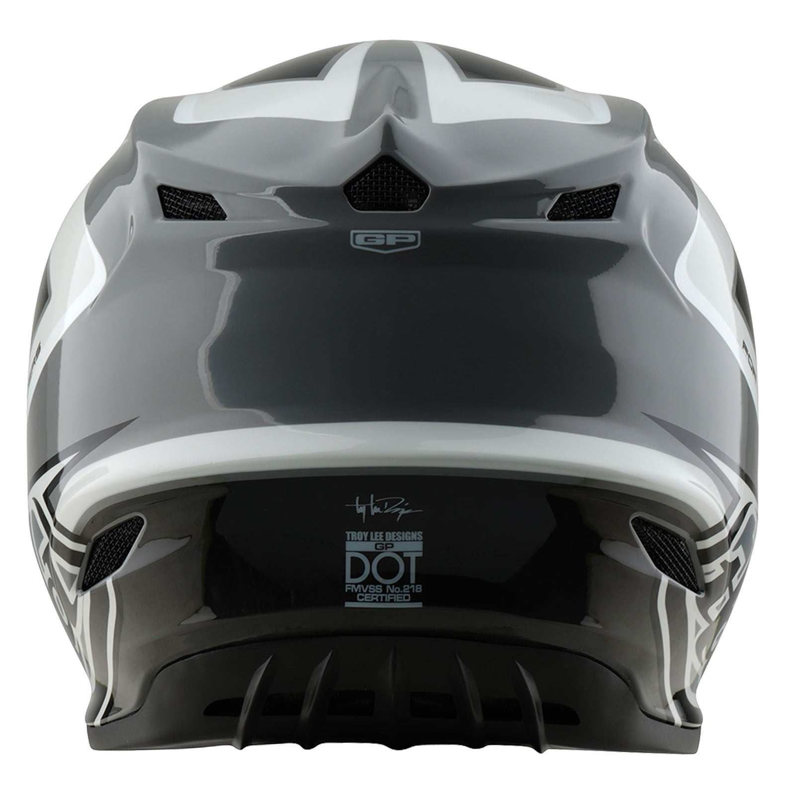 Casco Troy Lee Designs GP Shutter Gris: Protección Superior Off-Road, Ligero Cómodo