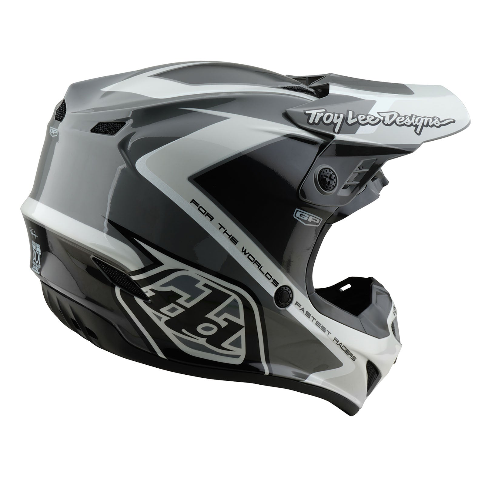 Casco Troy Lee Designs GP Shutter Gris: Protección Superior Off-Road, Ligero Cómodo