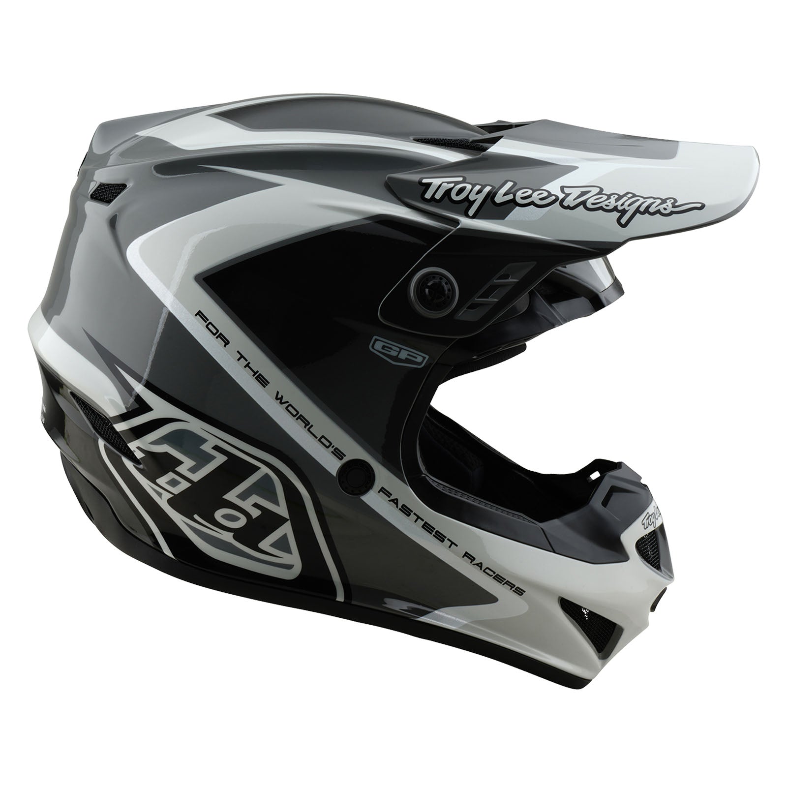 Casco Troy Lee Designs GP Shutter Gris: Protección Superior Off-Road, Ligero Cómodo