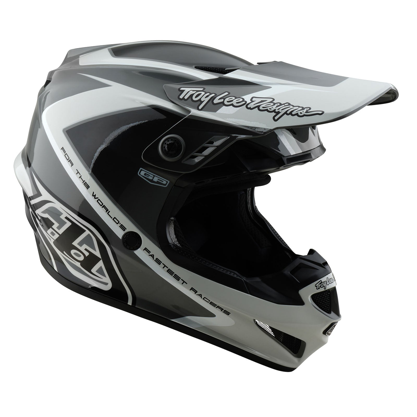 Casco Troy Lee Designs GP Shutter Gris: Protección Superior Off-Road, Ligero Cómodo