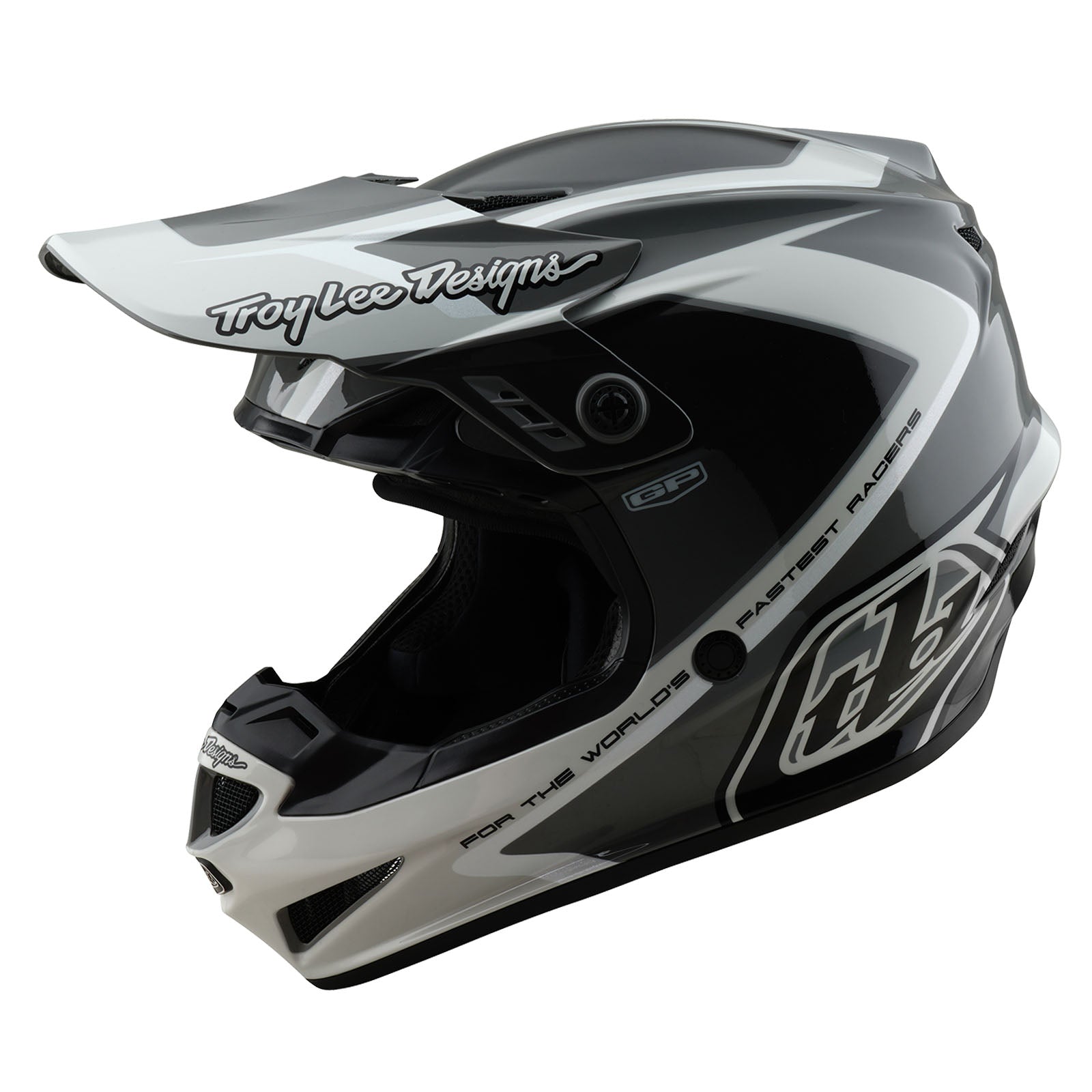 Casco Troy Lee Designs GP Shutter Gris: Protección Superior Off-Road, Ligero Cómodo