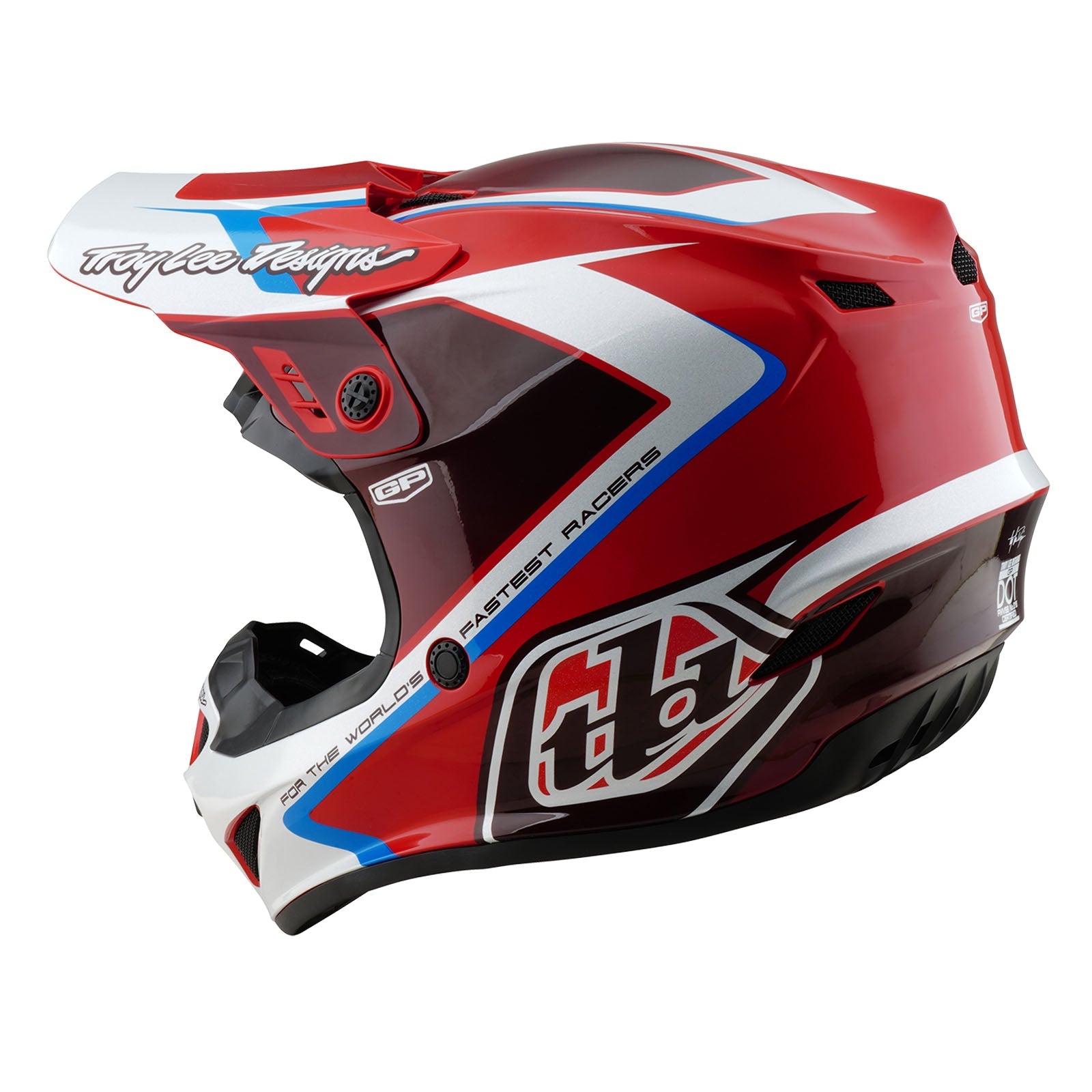 Casco Troy Lee Designs GP Juvenil Shutter Rojo Ligero Motocross