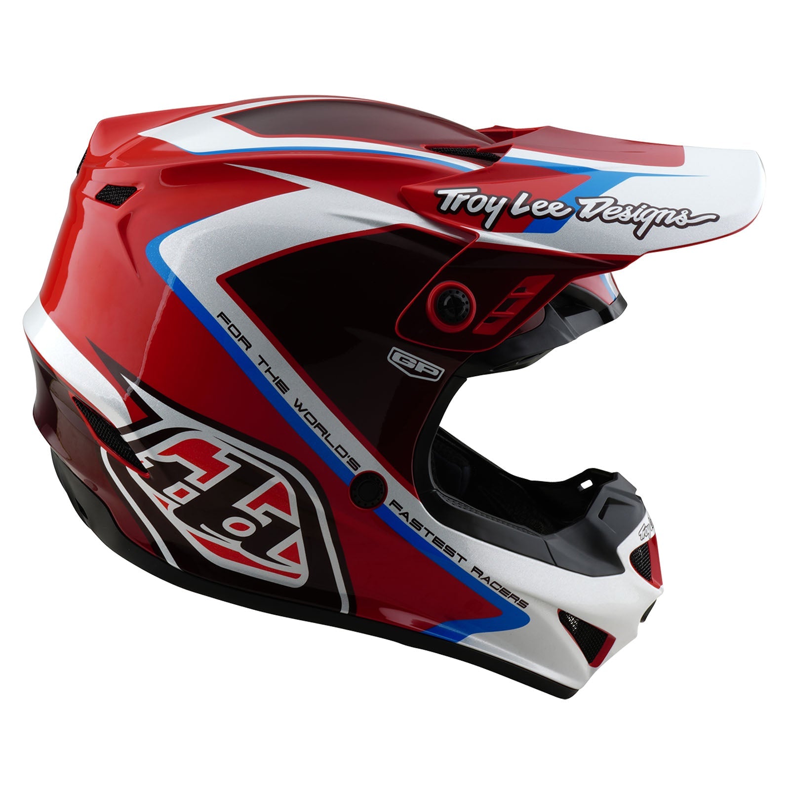 Casco Troy Lee Designs GP Juvenil Shutter Rojo Ligero Motocross