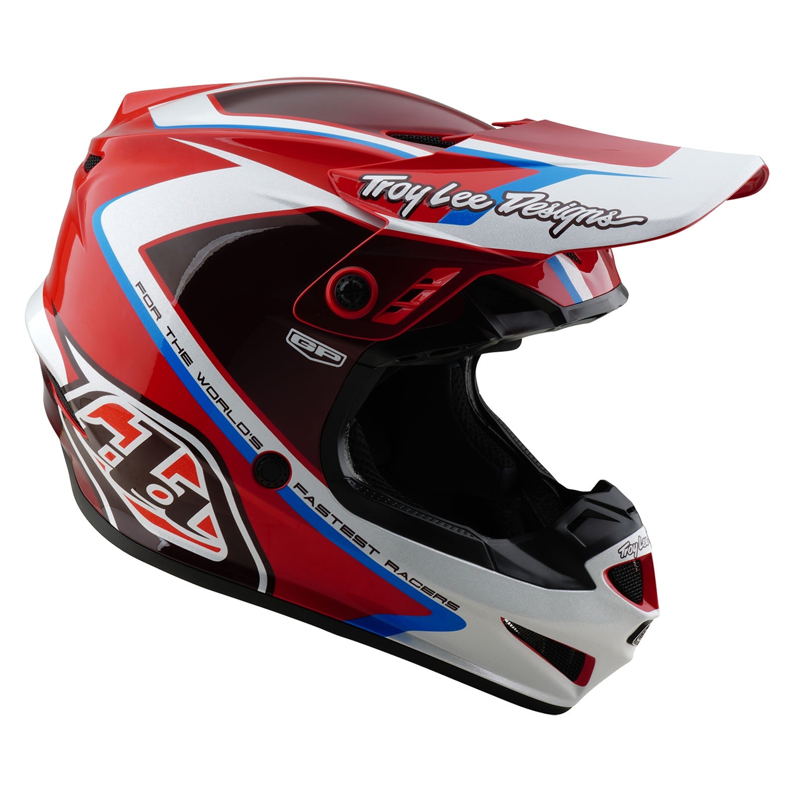 Casco Troy Lee Designs GP Juvenil Shutter Rojo Ligero Motocross