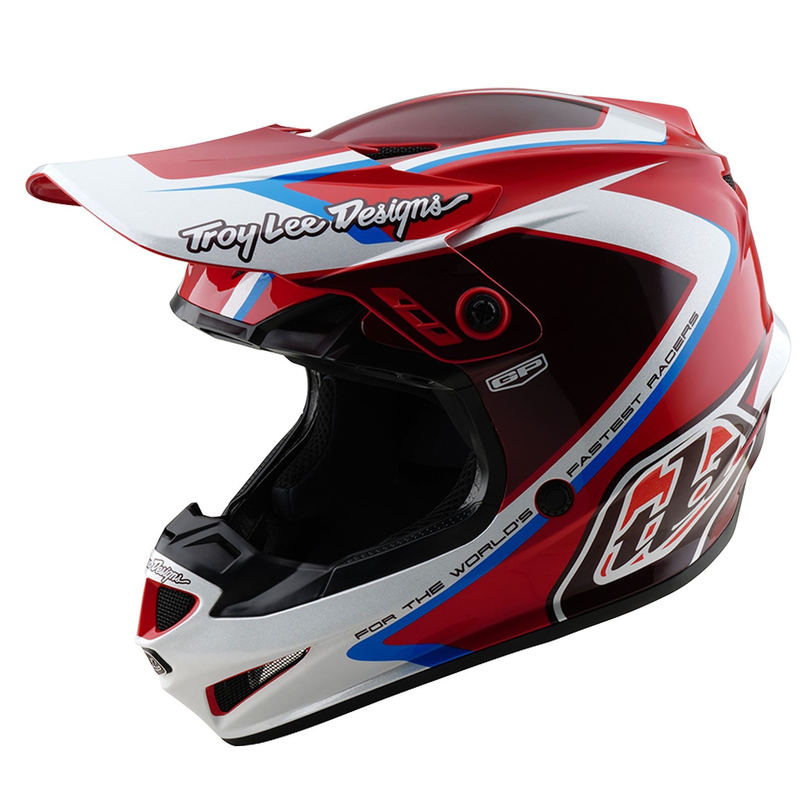 Casco Troy Lee Designs GP Juvenil Shutter Rojo Ligero Motocross