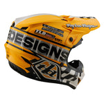 Casco Troy Lee Designs GP Pro Fifty-50 Blanco/Oro MIPS: Protección Extrema Off-Road