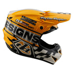 Casco Troy Lee Designs GP Pro Juvenil MIPS Fifty-50 Blanco/Dorado
