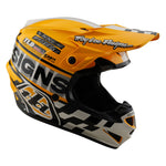 Casco Troy Lee Designs GP Pro Fifty-50 Blanco/Oro MIPS: Protección Extrema Off-Road