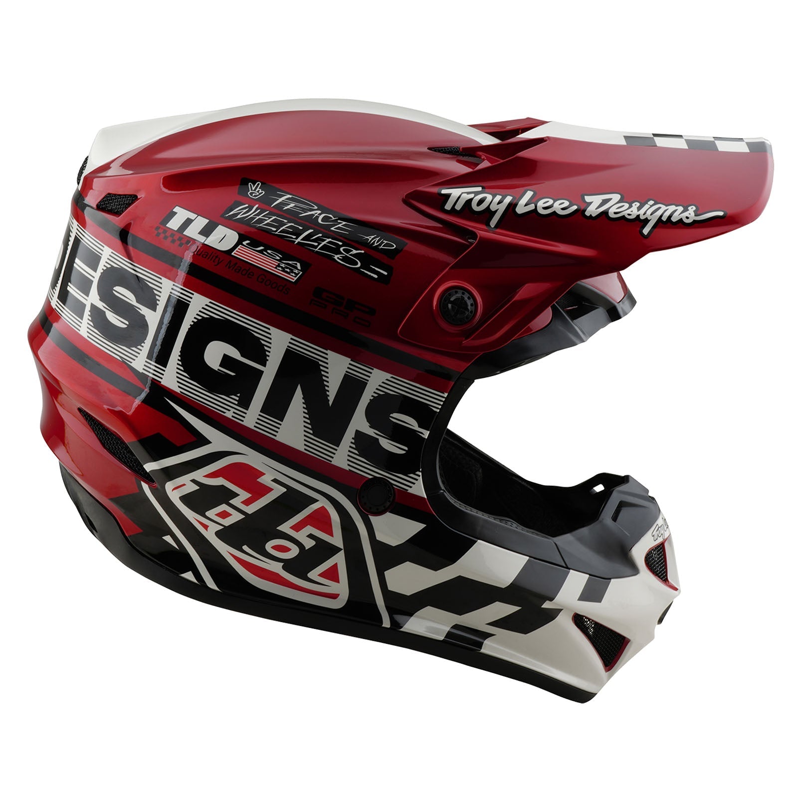 Casco Troy Lee Designs GP Pro Fifty-50 MIPS: Protección Superior Motocross Blanco/Rojo