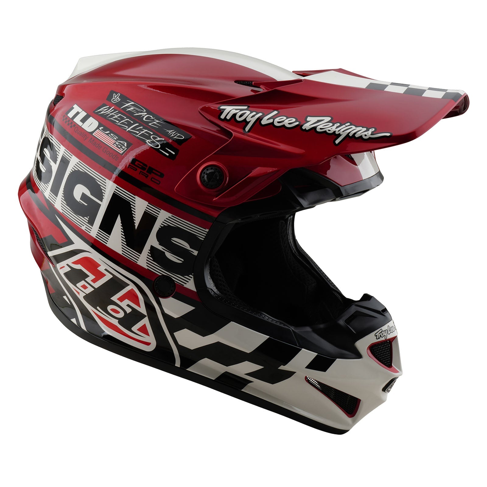 Casco Troy Lee Designs GP Pro Fifty-50 MIPS: Protección Superior Motocross Blanco/Rojo