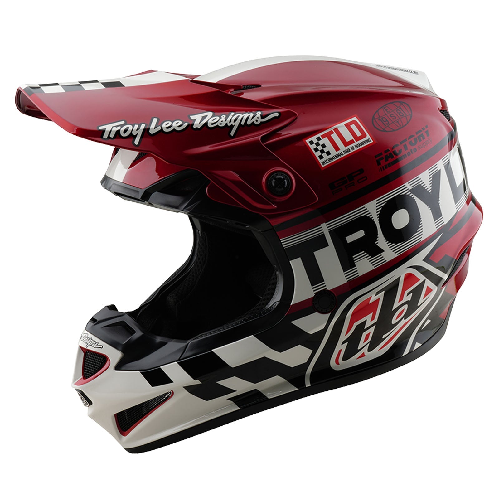 Casco Troy Lee Designs GP Pro Fifty-50 MIPS: Protección Superior Motocross Blanco/Rojo