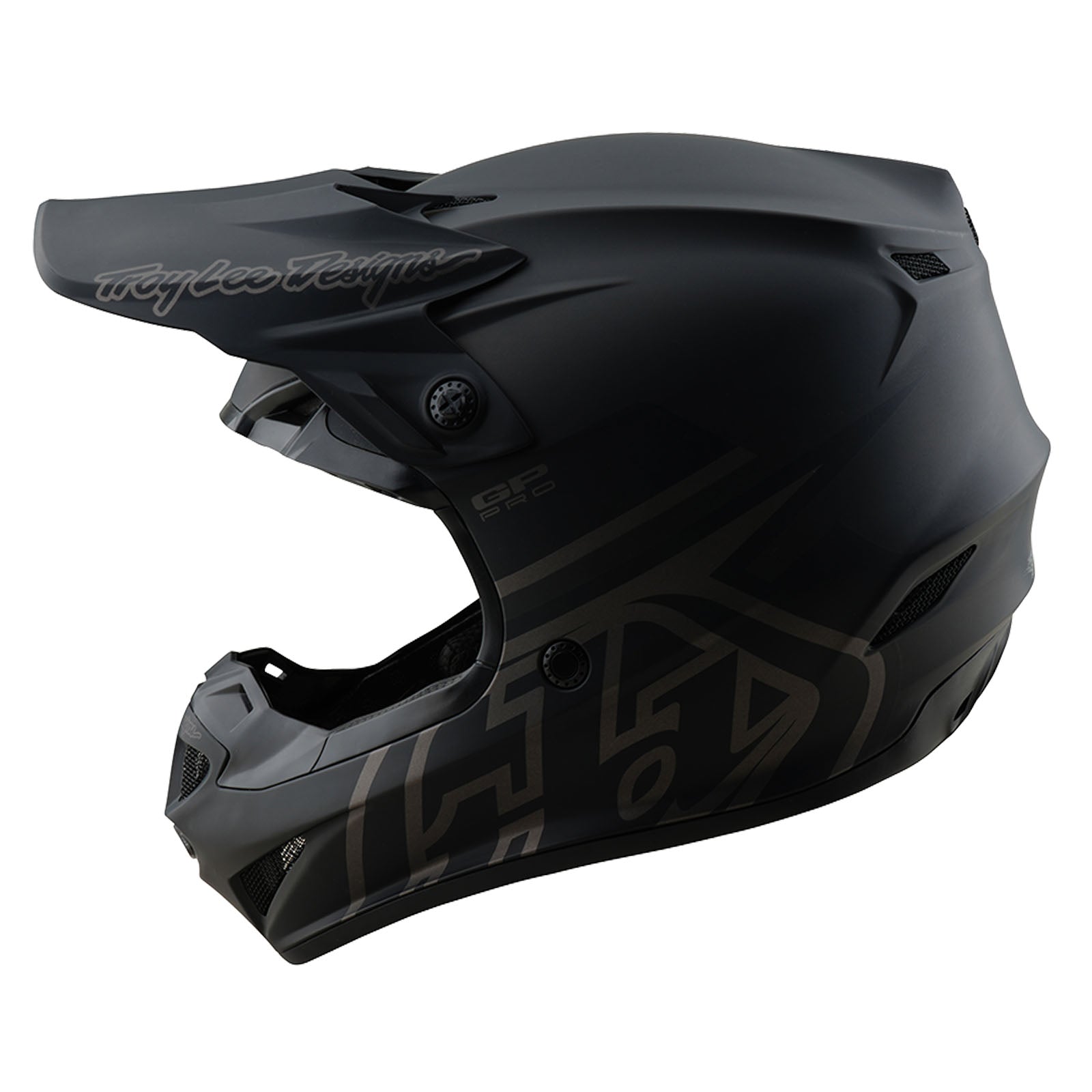 Casco de Motocross Troy Lee Designs GP Pro MIPS Negro Mate Máxima Protección