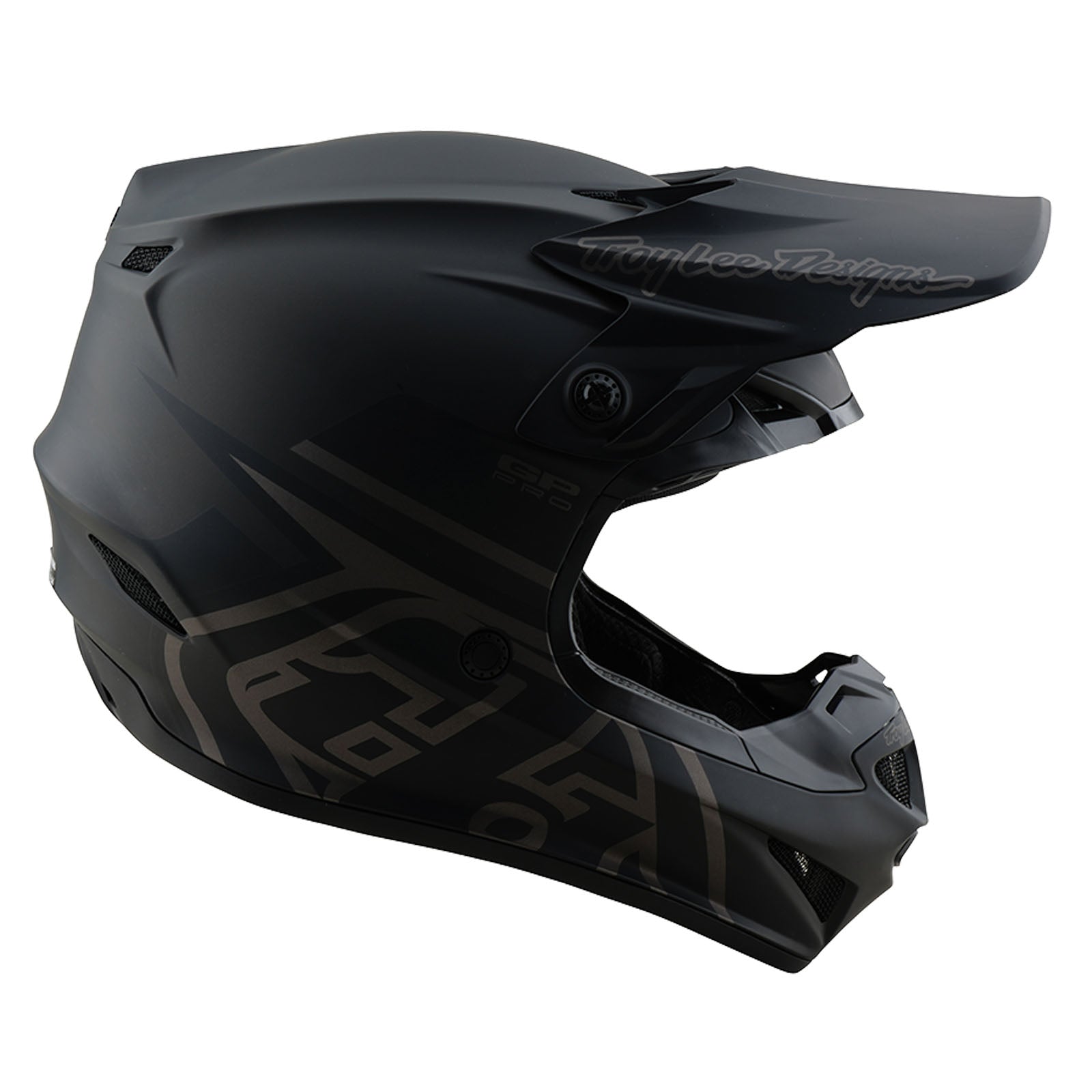 Casco de Motocross Troy Lee Designs GP Pro MIPS Negro Mate Máxima Protección