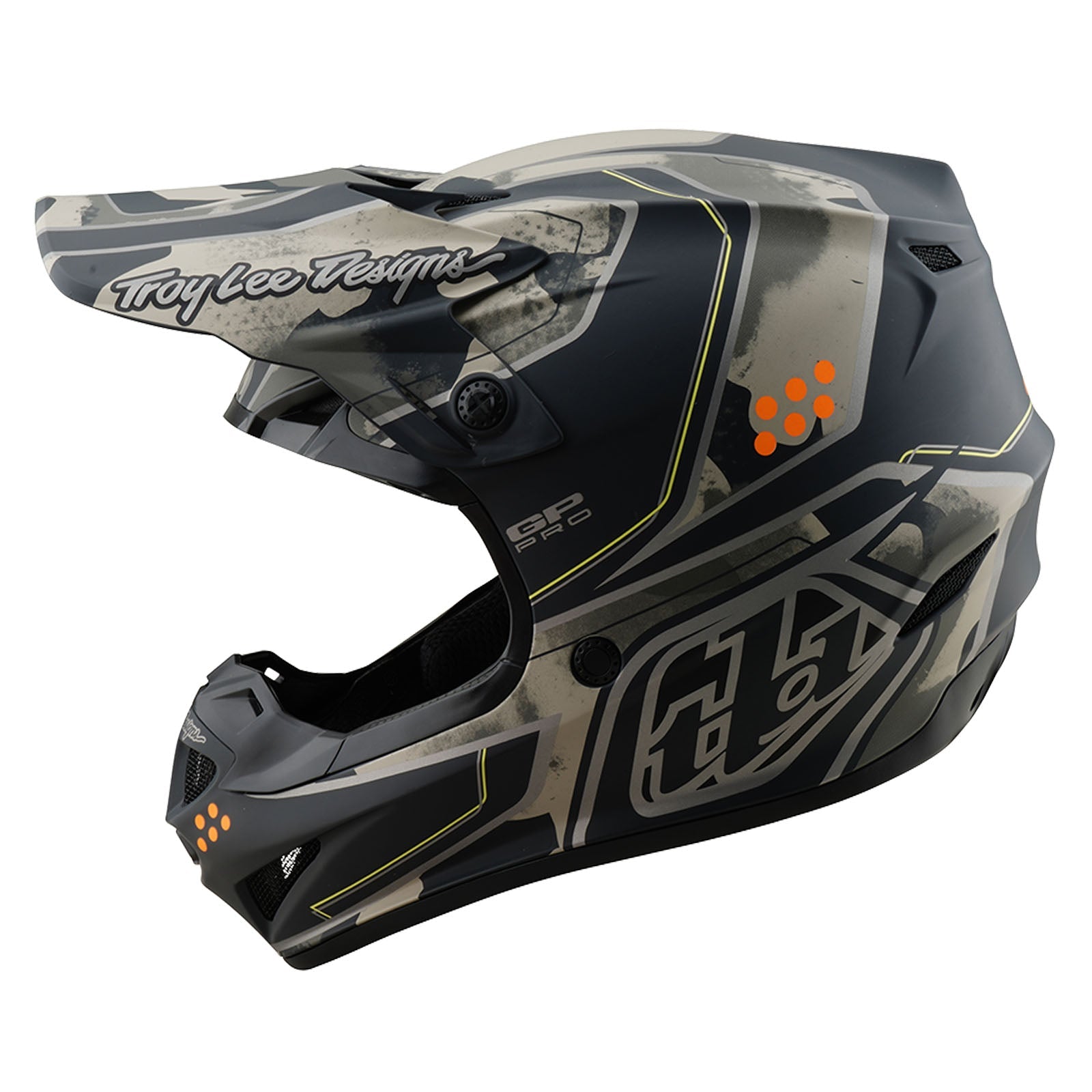 Casco Troy Lee Designs GP Pro Trooper Negro Caper MIPS: Protección Superior para Motocross