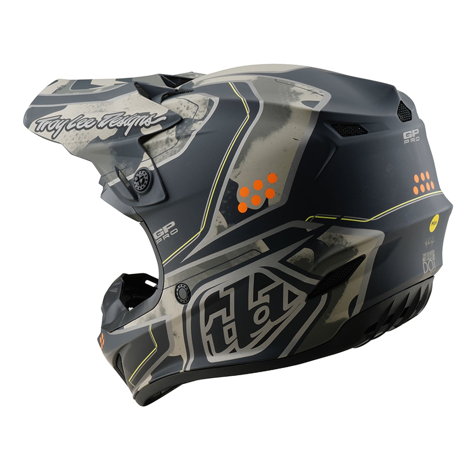 Casco Troy Lee Designs GP Pro Trooper Negro Caper MIPS: Protección Superior para Motocross