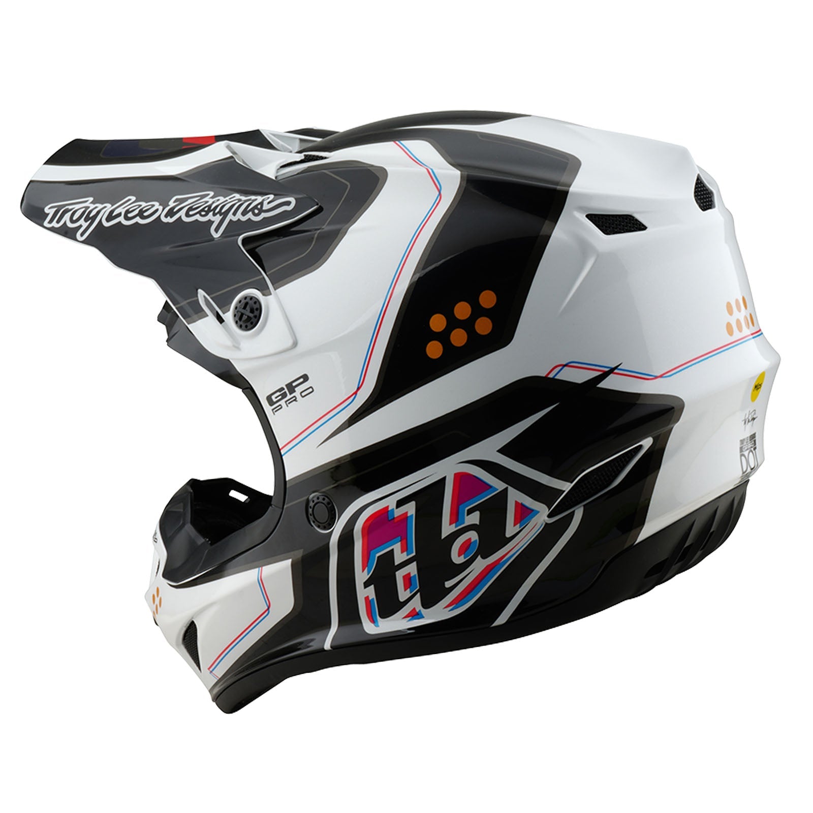 Casco Troy Lee Designs GP Pro Juvenil Mips Trooper Blanco Protección Avanzada