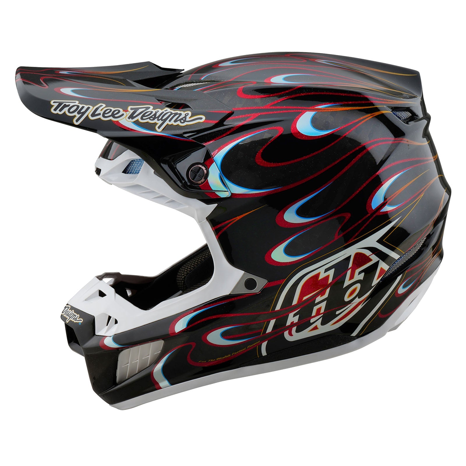 Casco Troy Lee Designs SE5 Carbono MIPS Torched Negro/Rojo Motocross Enduro Superior